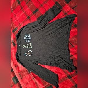 #942- girls justice long sleeve chirstmas shirt size 8